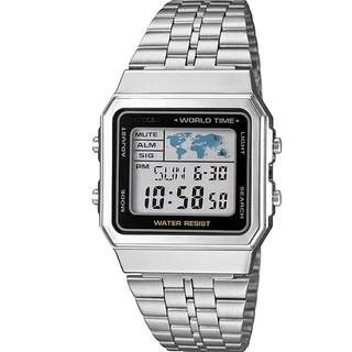 Relógios Feminino e Masculino Vintage Digital A500 WA Presente para homens