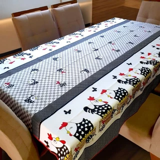 Toalha de mesa cozinha estampada 100x145cm 4 CADEIRAS PONTA DE MESA - PREÇO DE FABRICA