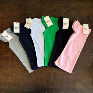 Kit 3 Blusas Infantis Manga Franzida