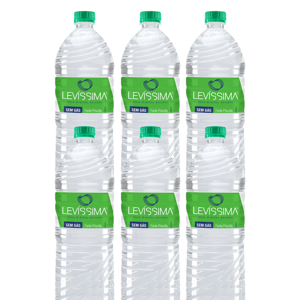 Água Mineral Sem Gás Levíssima 1,5Litros Fardo 6unidades | Shopee Brasil