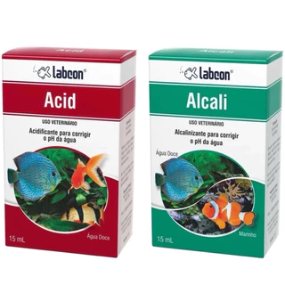 Kit Premium Labcon Acid e Alcali 15ml - Acidificante e Alcalinizante para Aquários e Lagos Alcon.