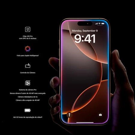 Celular iPhone 16 Pro Max 256gb 5g Dual E-sim Lacrado Original 1 Ano de Garantia Apple