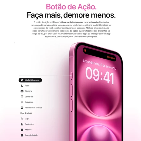 Celular iPhone 16 Plus 128GB Tela 6,7 polegadas Original Novo Lacrado com Garantia Apple de 1 ano