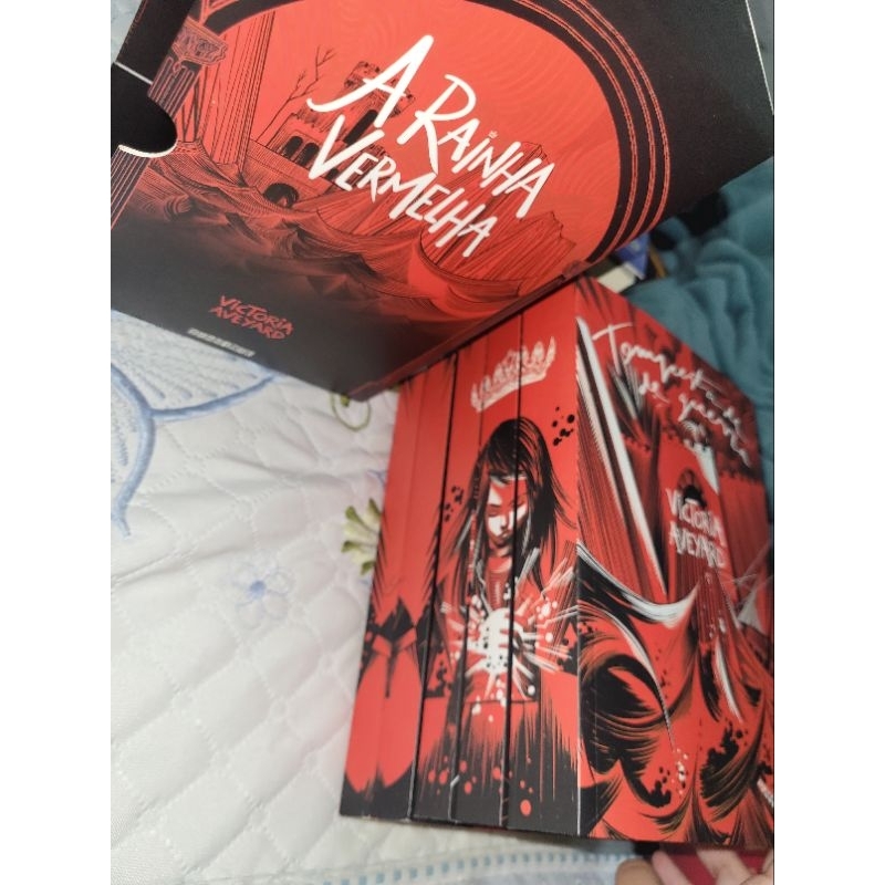 Box A Rainha Vermelha c/ marca páginas | Shopee Brasil