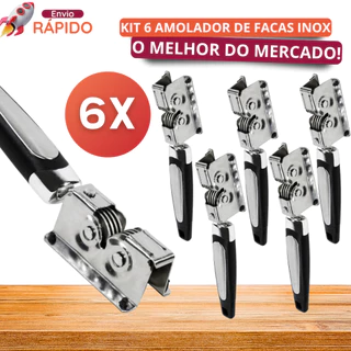 Amolador Afiador Profissionais De Aço inox 6 Unidades Para Facas e Tesouras Corte Afiado Prático em Oferta na Shopee