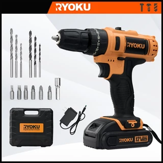 Parafusadeira Furadeira Profissional 12V Broca Bits Maleta Ryoku