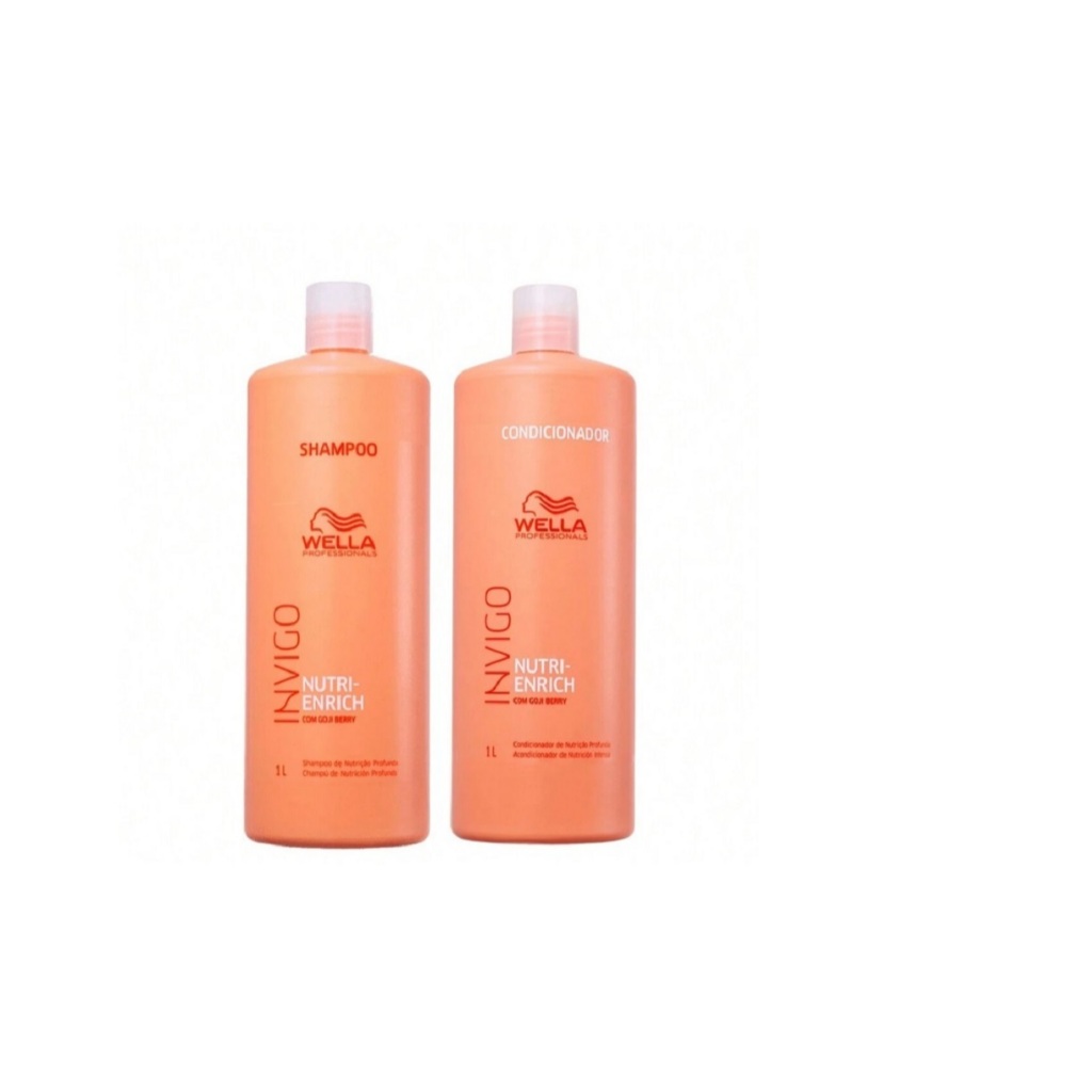Kit Wella Invigo NutriEnrich Shampoo e Condicionador 1 litro Salon Duo
