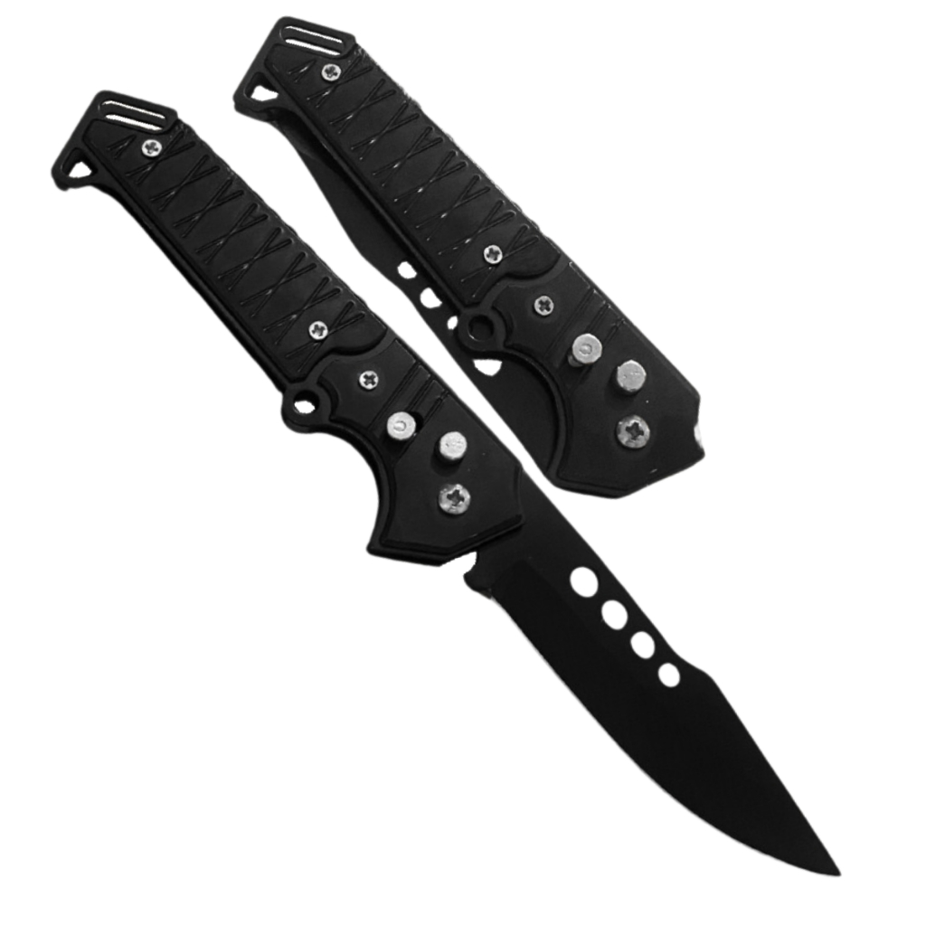 Canivete Tático Militar Automático Grande Pesca Camping Bolso Trabalho Afiado Inox Saque Rápido 21cm