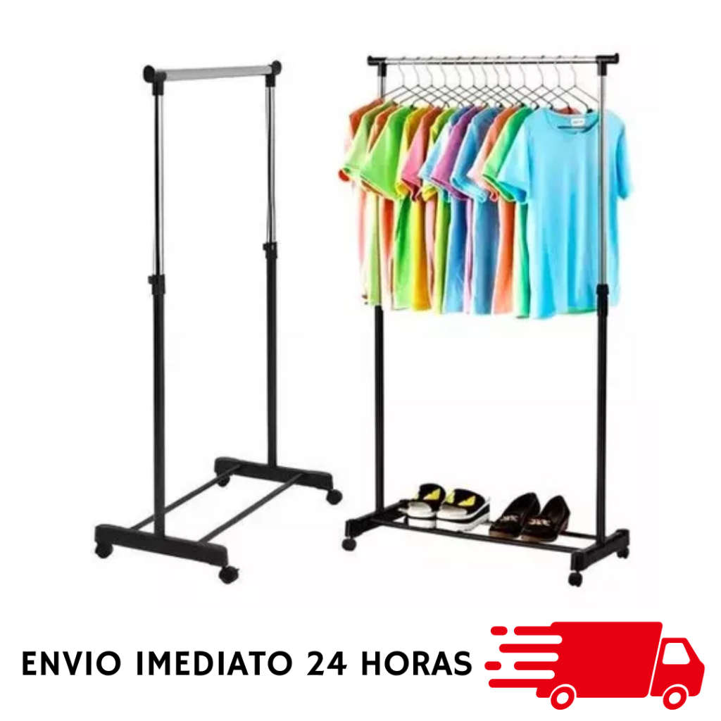 Cabideiro Arara De Roupas Organizador 130cm Com Sapateira