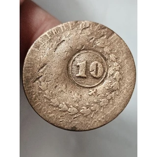 moeda Brasil império 20 reis com carimbo 10 1830 R