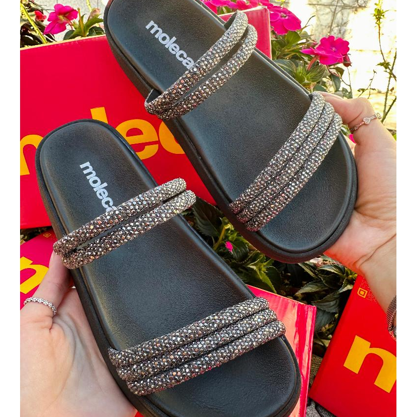 Moleca Papete Lançamento 2024 Diamond Preto/Nude/Branco Novas Cores ...