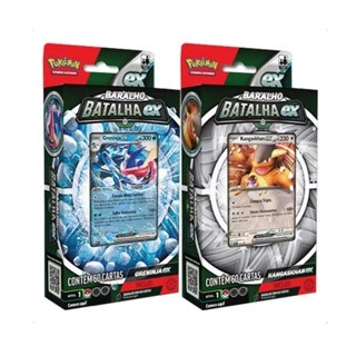 JOGO POKEMON DECK BATALHA EX KANGASKHAN OU GRENINJA- UNITÁRIO E SORTIDO