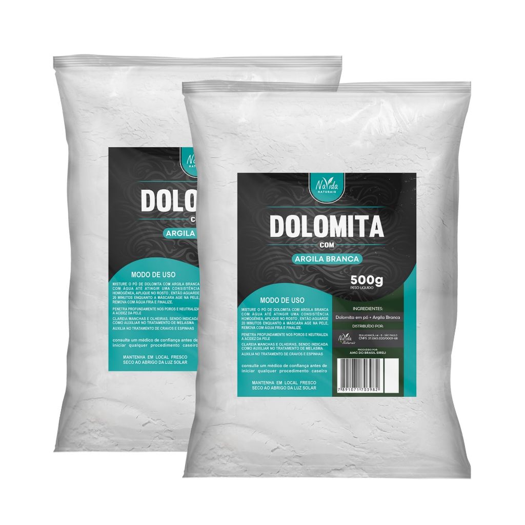2 Dolomita com Argila Branca 500g Navida Naturais | Shopee Brasil