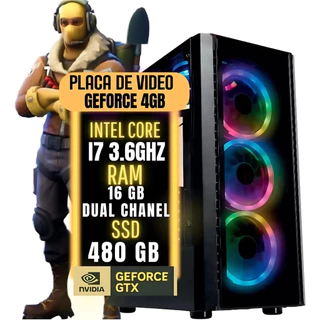 Computador Gamer Intel Core I7/nvidia 4gb/16gb Ram/ssd 480gb