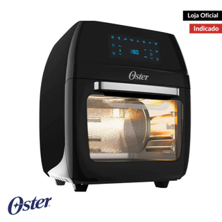 Forno AirFryer Oster 1800W 12L 110V 220V Multifunções 10 em 1 OFRT780 Forno de Ar Preto
