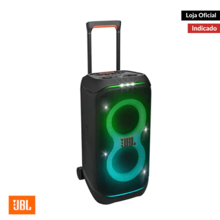 Caixa de Som Bluetooth PartyBox Stage 320 JBL 240 W Preta 110V 220V Bivolt Original com NF