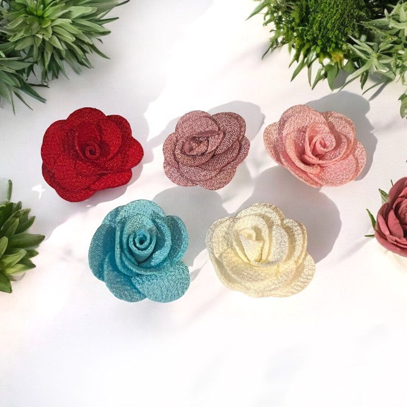 APLIQUE MINI FLOR TECIDO 3,0 cm aprox. -20 UNID | Shopee Brasil