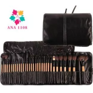 ANA1108 Kit 32 Peças Conjunto De Pincéis De Maquiagem Para Pó Sombra Delineador Lábios com estojo em Oferta na Shopee