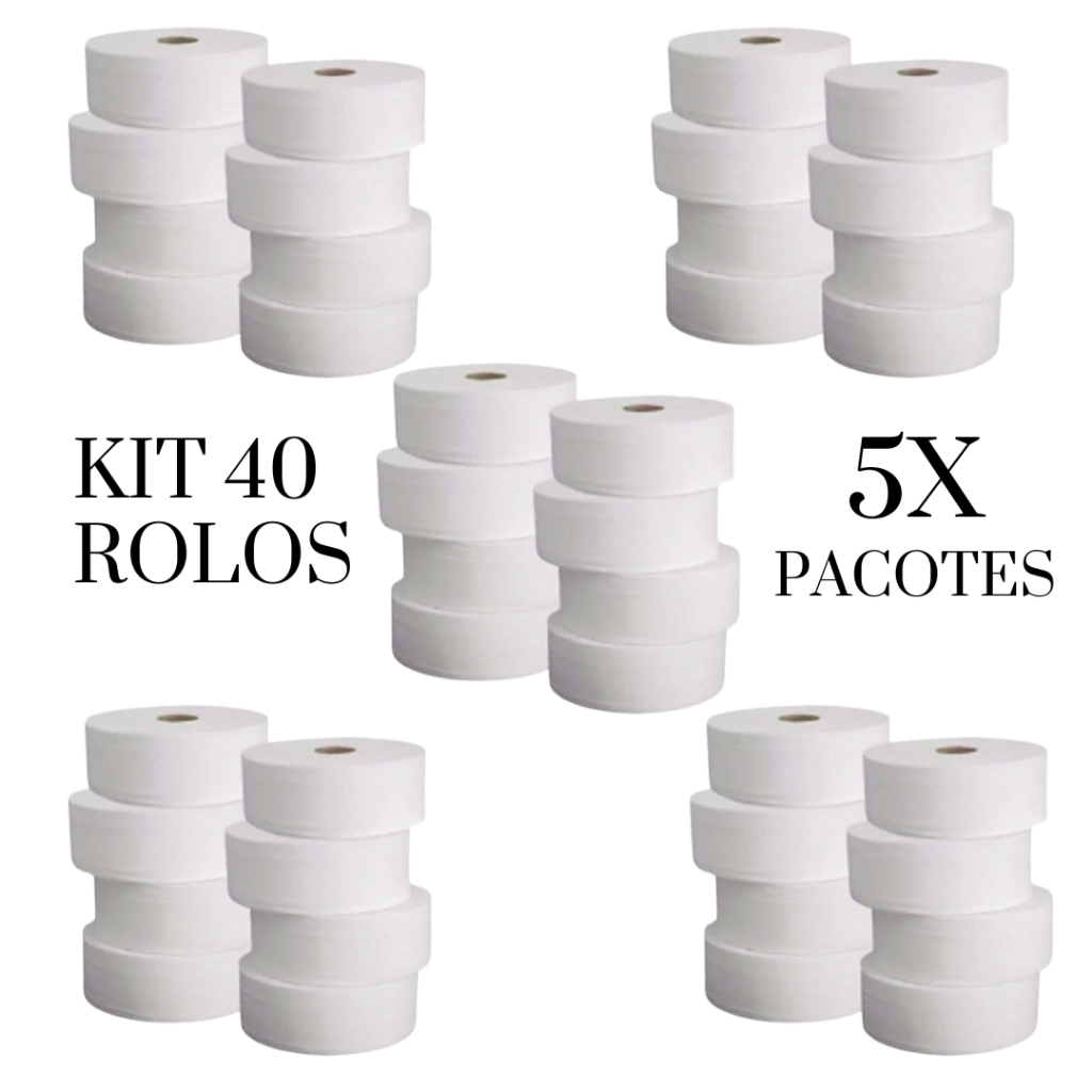 Papel higienico rolao branco 8 rolos 300m