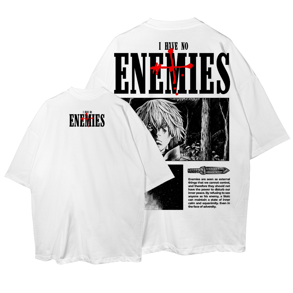 Camiseta Oversized I Have no Enemies Vinland Saga Streetwear