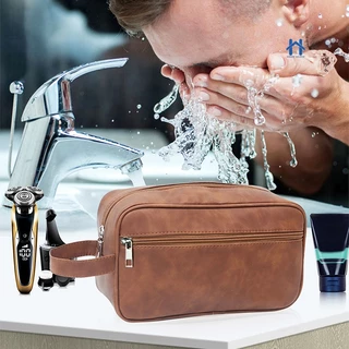 Bolsa Necessaire para Viagem de Couro Organizadora Bolsa Executivo em Oferta na Shopee