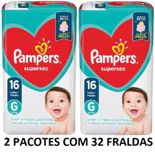 Fralda Pampers Supersec Tamanho G - ESCOLHA TAMANHO E QUANTIDADE NO SELECIONE