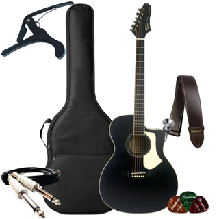 Kit Violão Tagima Rio Negro Elétrico Grand Auditorium Aço + Acessórios