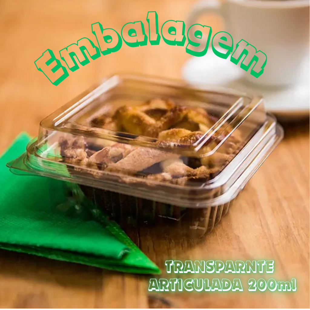 100 Embalagem quadrada 641 4 Doces Tortas Bolo Saladas Bolac