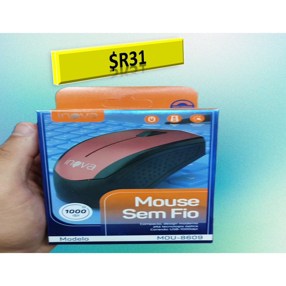 Mouse sem fio, ou mouse INOVA | Shopee Brasil