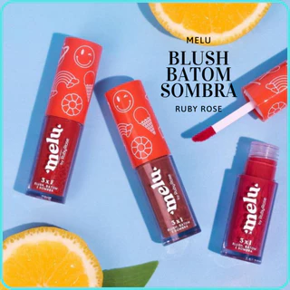 Batom, Blush e Sombra 3 em 1 Melu by Ruby Rose