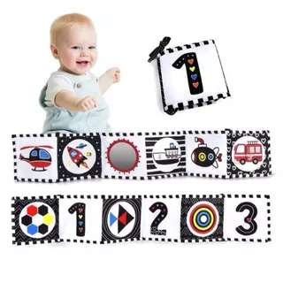 Livro De Pano Macio Para Bebês Alto Contraste Preto E Branco Sensorial Brinquedos De Pequeno Porte em Oferta na Shopee