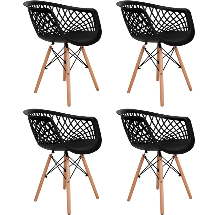 Conjunto com 4 Cadeiras Web DSW - Cores Diversas
