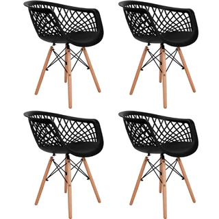 Conjunto com 4 Cadeiras Web DSW - Cores Diversas