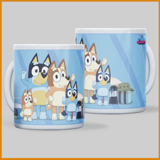 Caneca Personalizada Bluey e família Coloque seu nome