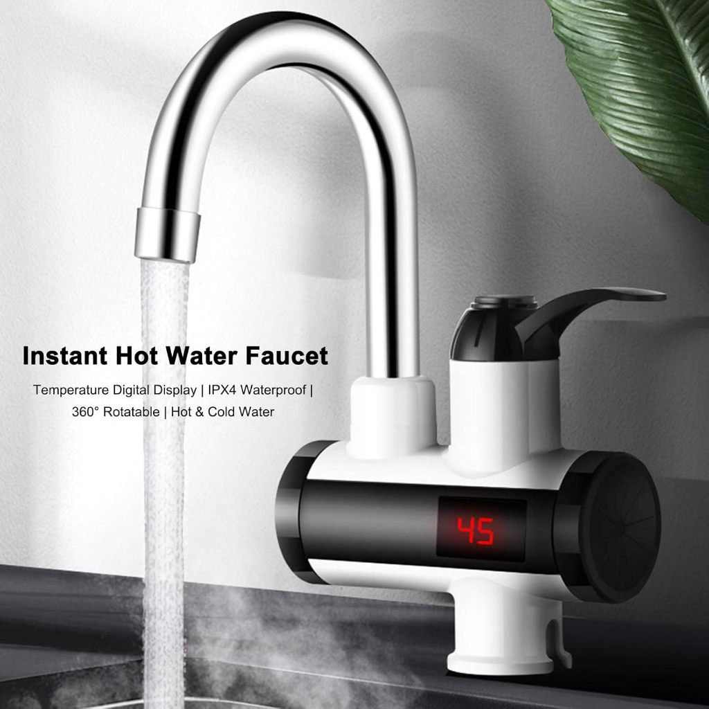 Torneira Elétrica Aquecida 3000W - Aquecimento Instantâneo para Cozinha ...