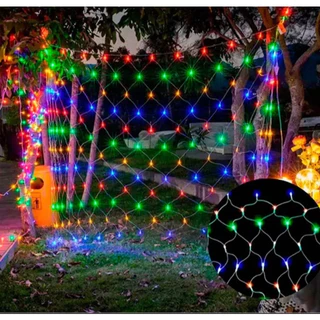 Rede 320 Led 220V 2.5 X 2 M Natal Festa Luz Led Pisca 8função Decoração Iluminação Sacada Natal