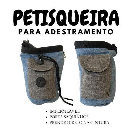 Bolsa de Adestramento Adestrador Petisqueira Passeio Pet para Animais Cachorro e Gato Transporte Cintura
