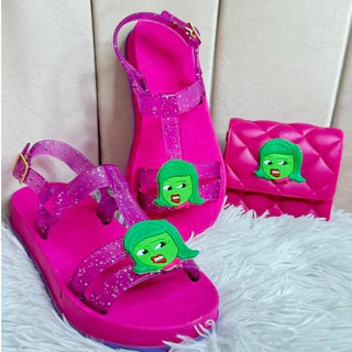 SANDALIA INFANTIL PAPETES MENINAS KIT COM BOLSINHA BEM BLOGUEIRINHA.