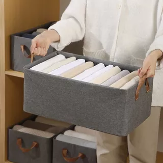 KIT 4 CAIXA ORGANIZADORA DOBRÁVEL DE ROUPAS, CAIXA ORGANIZADORA MULTIUSO