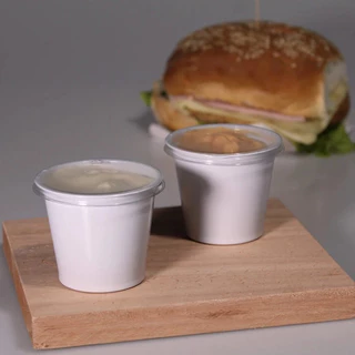 40un Pote 50mL para Molhos, Doces, Sobremesas, Delivery.
