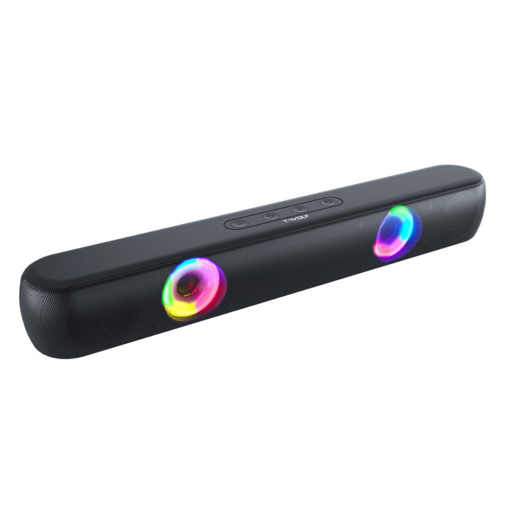 Caixa de som Soundbar Gaming PC 10W RMS iluminação LED RGB | Shopee Brasil
