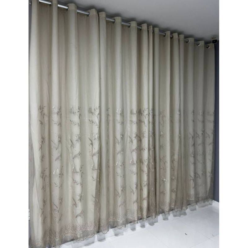 Cortina Bordada com voal 3,00 Larg Por 2,60 alt - PROMOÇÃO