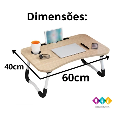Mesa dobrável para notebook - Compacta e Portátil