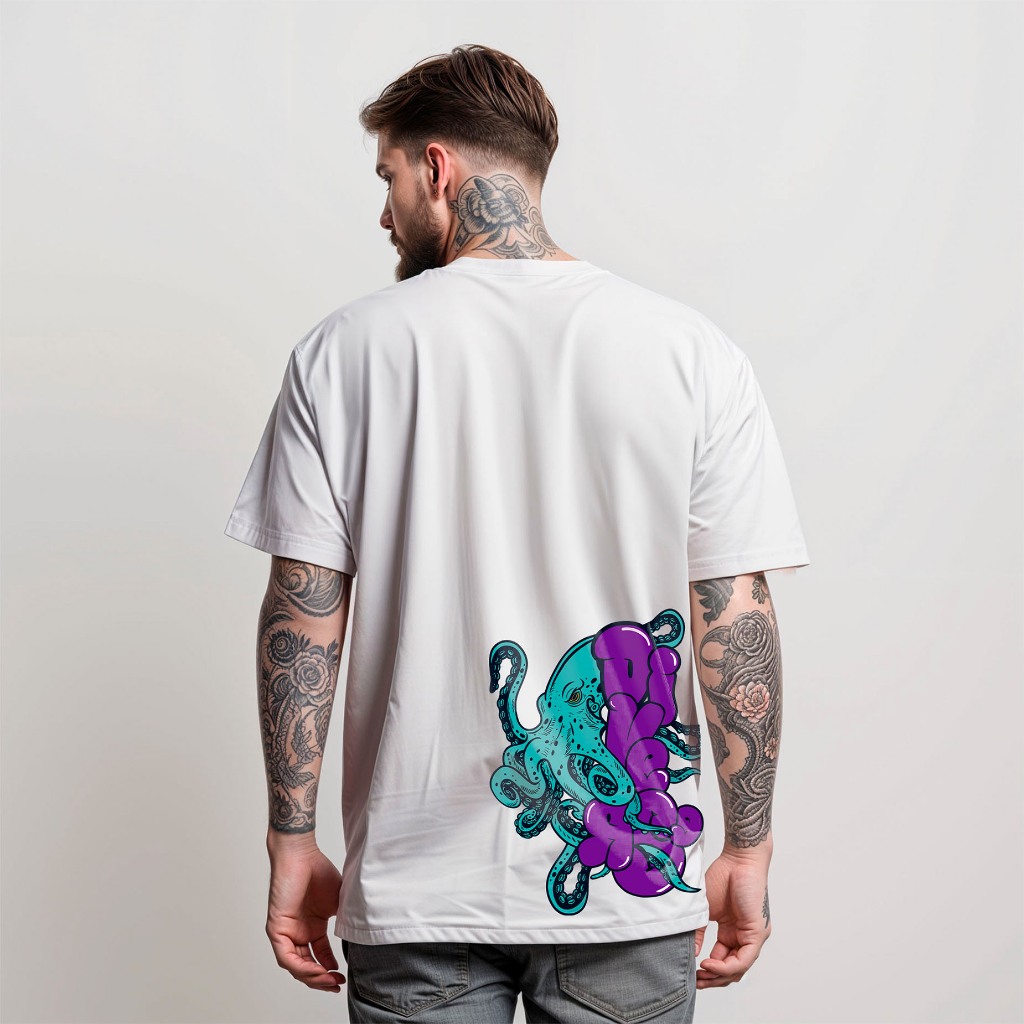 Camiseta Blusa Masculina Kraken Polvo Street Camisa 100% Algodão