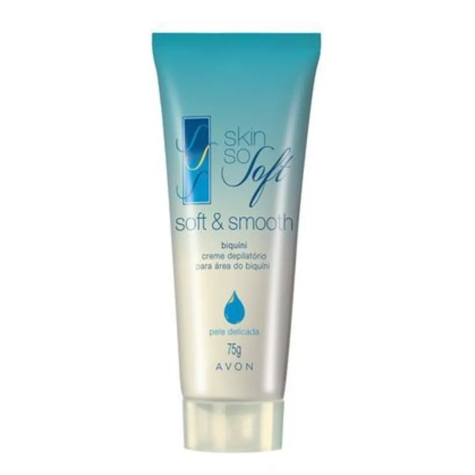 Creme depilatório Avon Skin So Soft para o corpo área íntima 75g ...