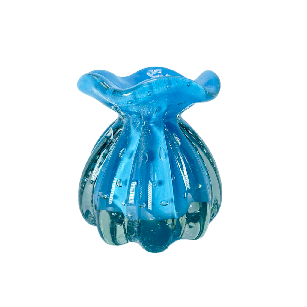 Vaso Murano Trouxinha Cristal Enfeite Decoração Casa Flor Mesa