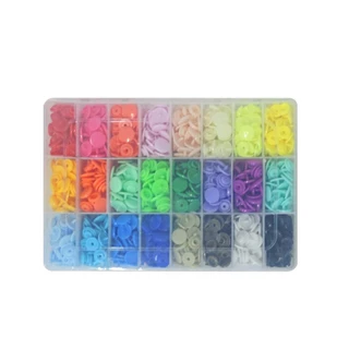 kit com 360 Botões Ritas Coloridos com estojo Botão Pressão Plastico N°12