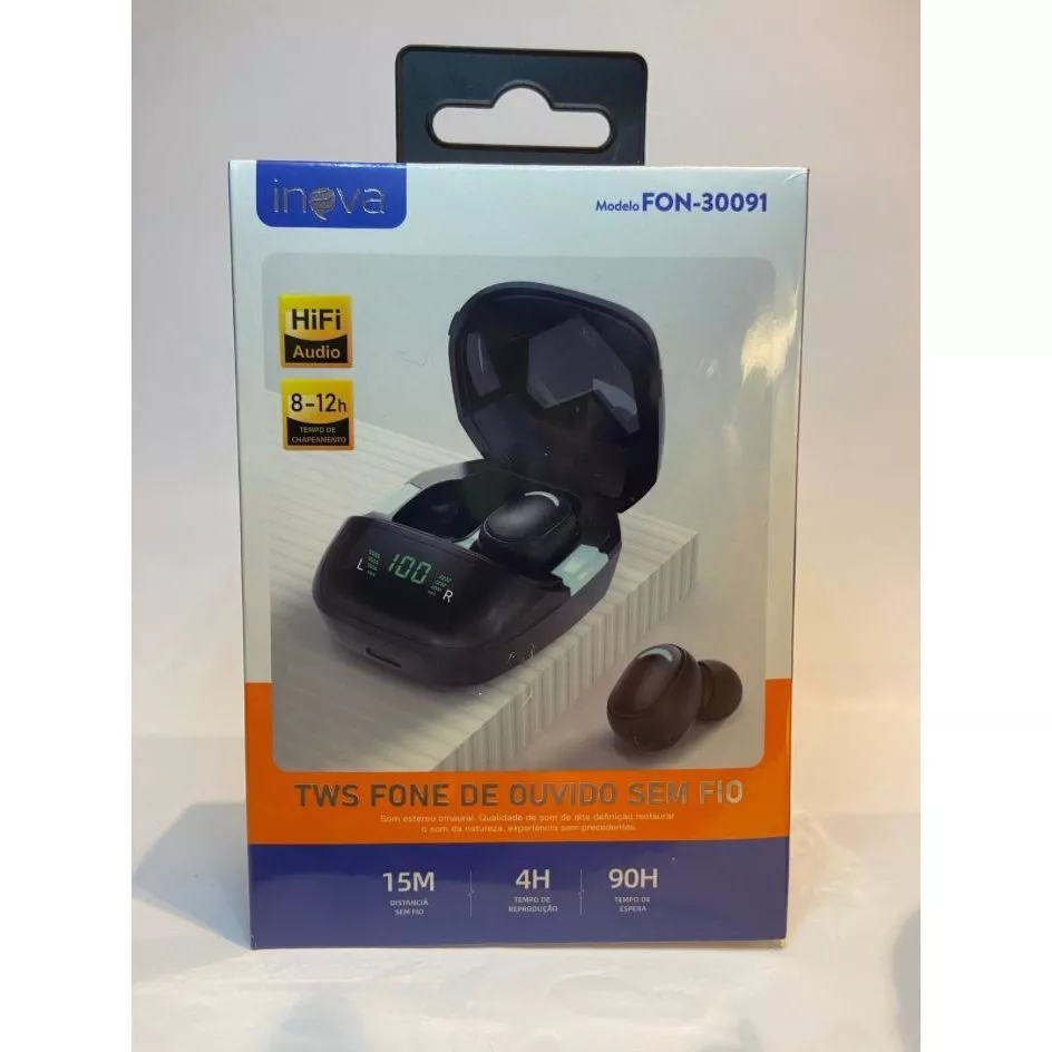 TWS FONE DE OUVIDO SEM FIO INOVA FON-30091