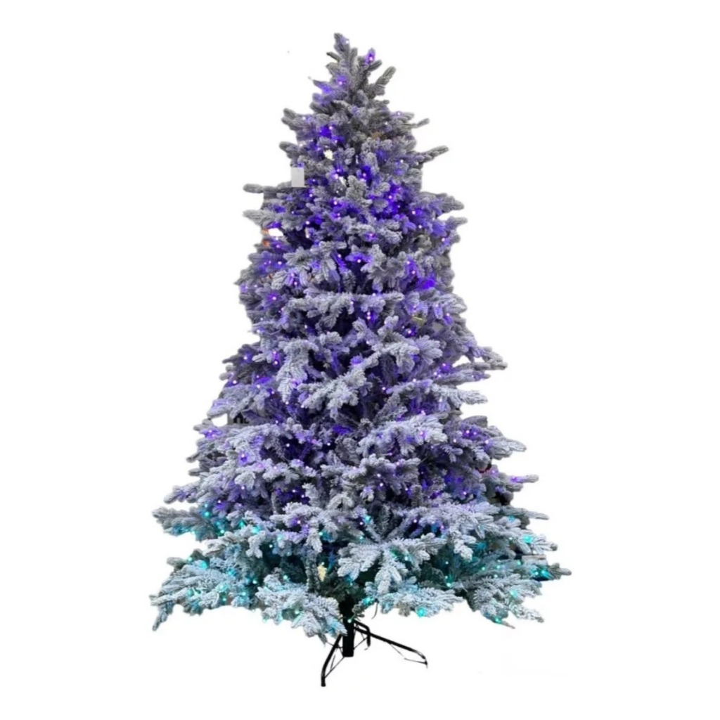 Arvore De Natal Luxo 210cm Com 3 Metrôs De Led 1235 Galhos - Modelo Guarda Chuva