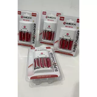 Multi Carregador Mox MO-CB734 C/ 04 Pilhas Aa 4300mAh